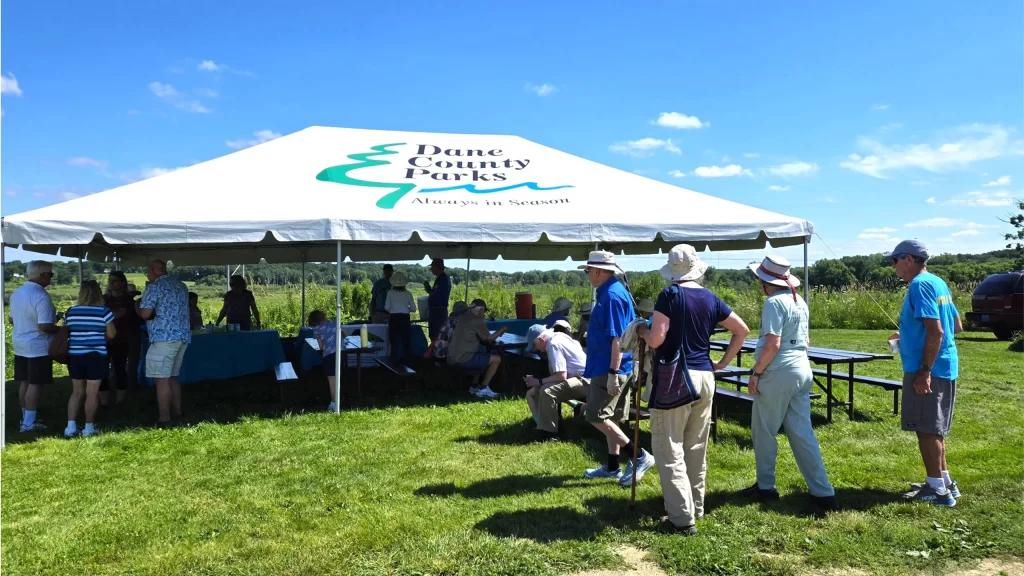 Dane County tent set up at an event