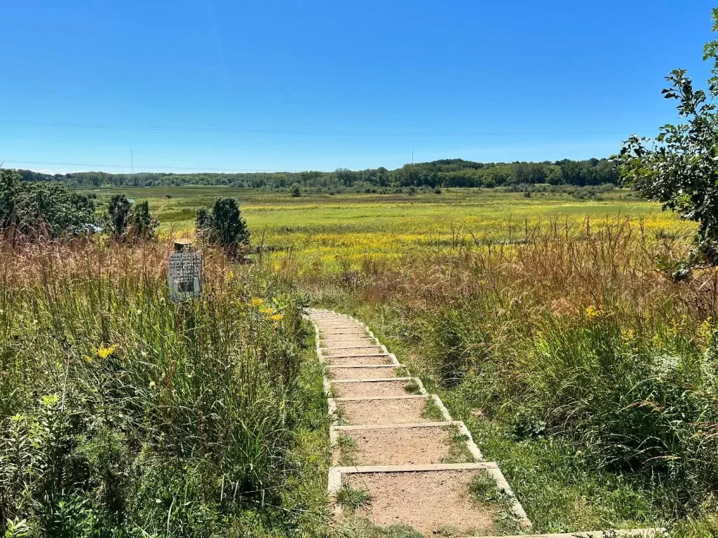 steps and prairies at Pheasant Branch Conservancy Middleton WI