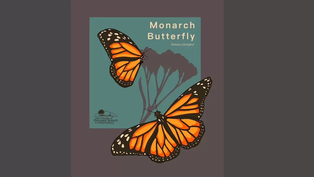 The 2026 restoration fundraiser shirt design showcases the Monarch Butterfly, a frequent visitor to the Conservancy.