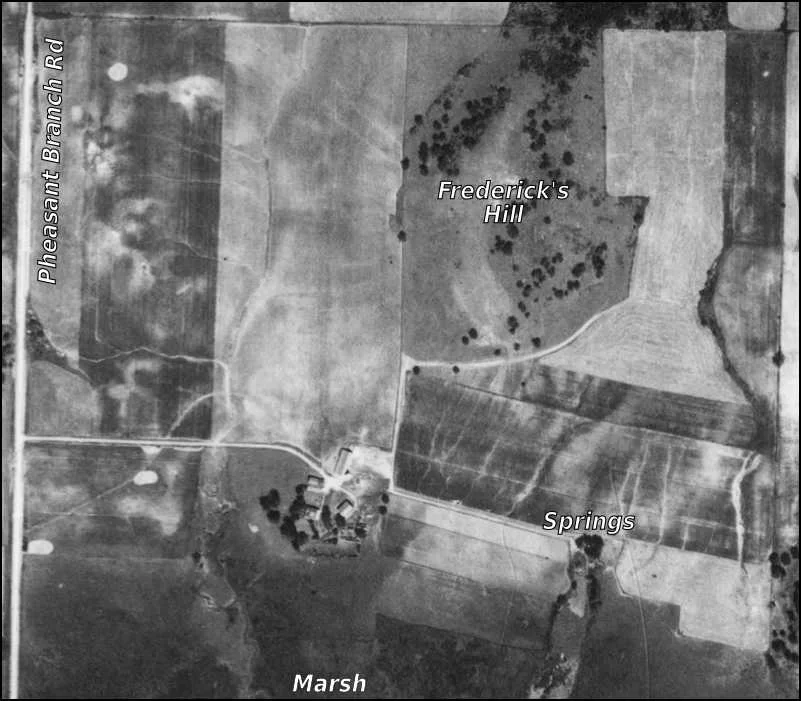 1937 aerial photo of the county portion of Pheasant Branch Conservancy