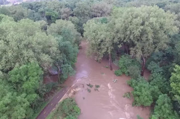 Drone image of flood