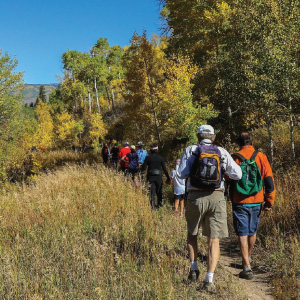 seniors hiking