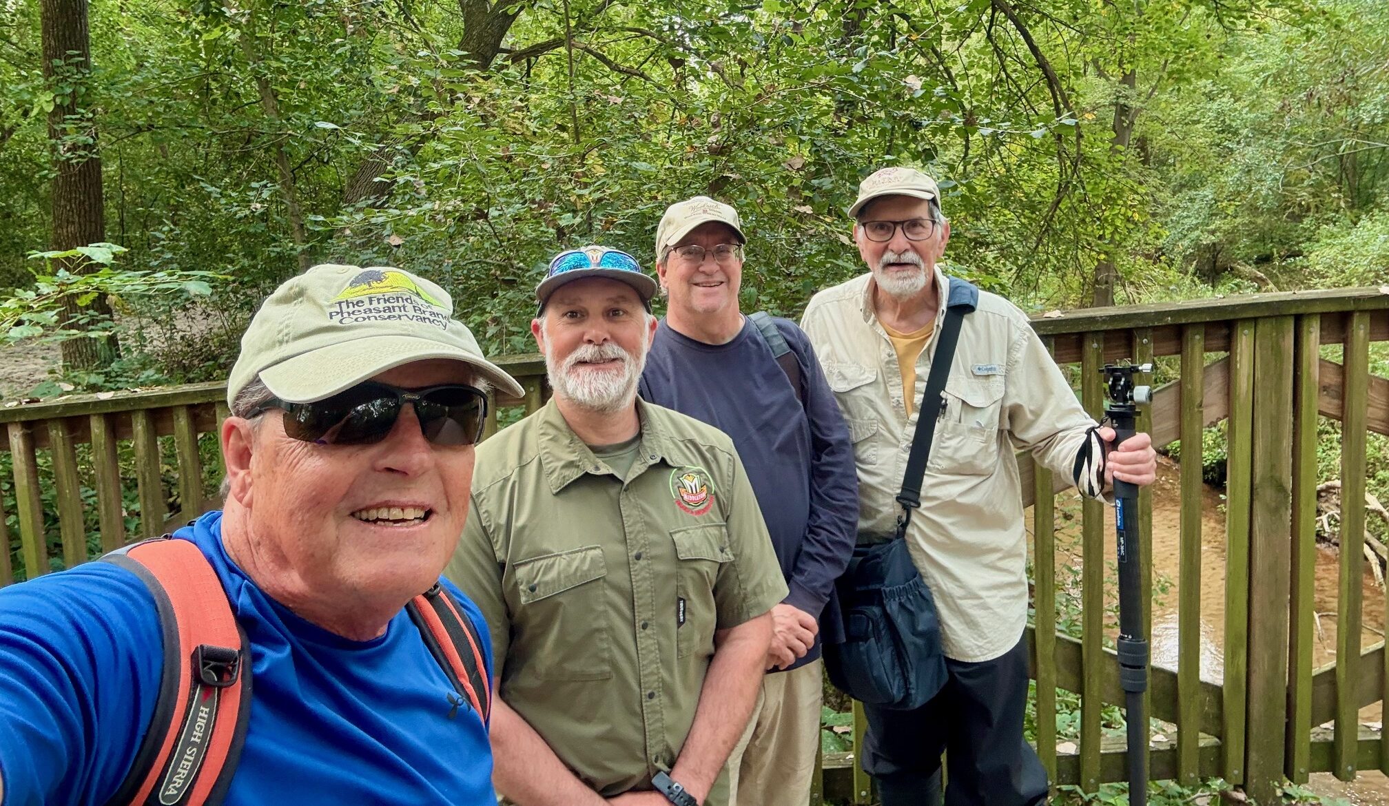 Pheasant branch volunteers visiting the site of the downed bald eagle nest in the Conservancy