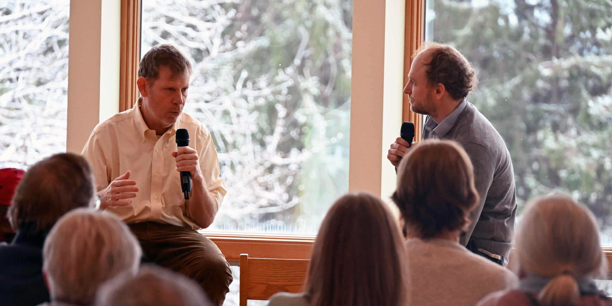 Author Dan Egan and John Reimer (Dane County Land and Water Resources Department) speak at the Friends’ Annual Meeting in January